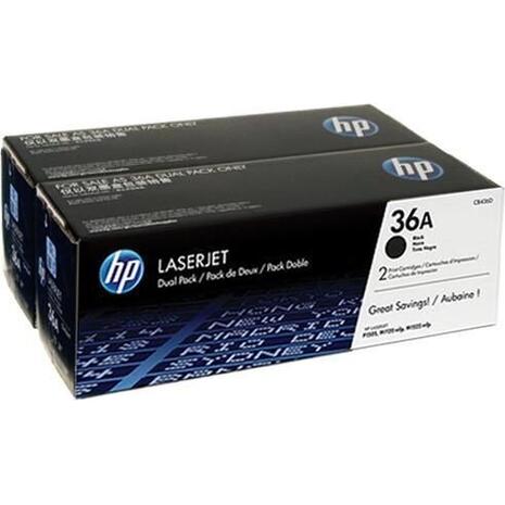 Toner εκτυπωτή HP 36A LJ P1505 Black Dual Pack CB436AD